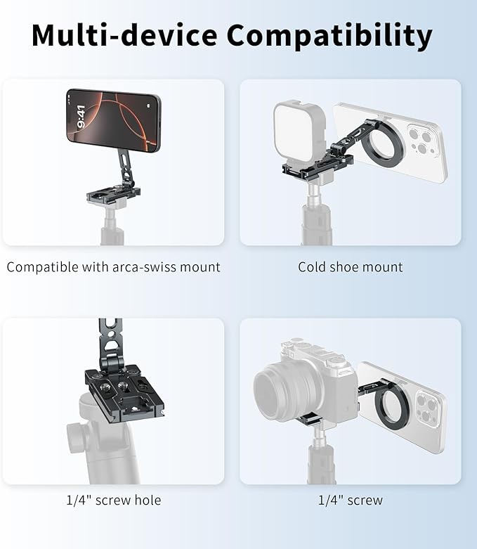 Magnetic Phone Tripod Stand, Foldable Cell Phone Holder - Image 5