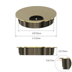 2 Pack Desk Grommet 2-1/8 Inch 53mm, Zinc Alloy Computer Desk Wire Hole Cover - Image 2