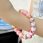 Marble Silicone Beaded Phone Wrist Strap, Cellphone Lanyard - Image 4