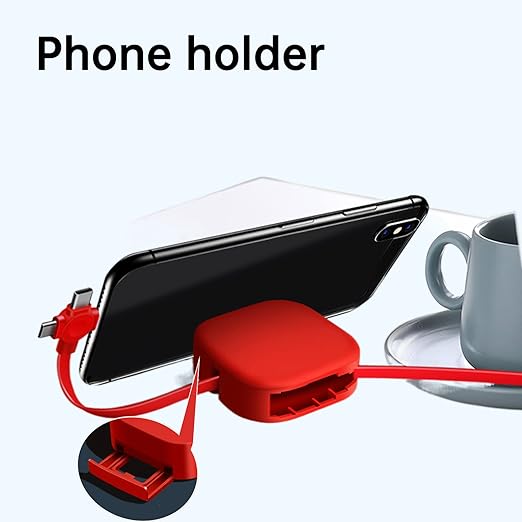 Three in One Charging Cable Cord. 3 in 1 Charging Cable Retractable. Compatible - Image 6