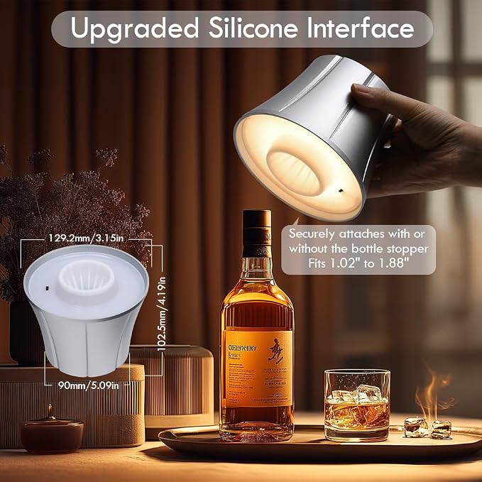 WILIT Wireless Bottle Lamp for Liquor Bottles, Dimmable Cordless Table Lamp - Image 6