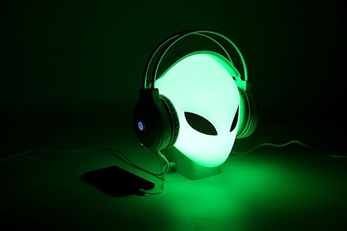 RGB Headphone Stand with Music Rhythm Light, 8-Color LED Gaming Headset Holder - Image 3