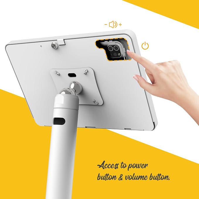 Tablet Kiosk Floor Stand, All Metal Rotate Lockable - Image 5