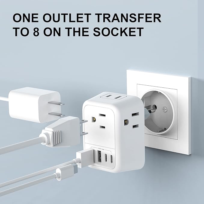 Travel Plug Adapter, International Plug Adapter - Image 4