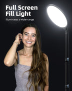 Weilisi 10.5" Ring Light with 69" Tripod Stand and Phone Holder Kit, - Image 2