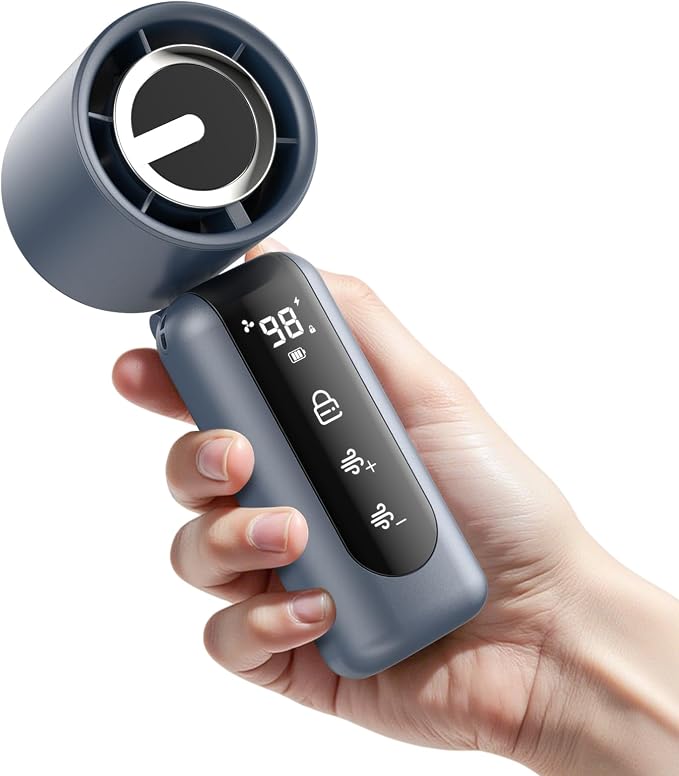 Portable Handheld Mini Fan, Speed Adjustable Turbo Personal Fan, 4000mAh by Unknown