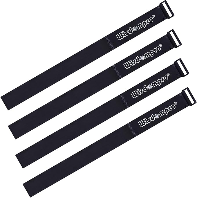 Extra Large 4 Pack 2 x 48 Inches Hook and Loop Strap, Reusable Fastening Cable by Wisdompro