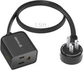 TROND 360° Rotating Flat Plug Extension Cord 1.5ft, Low Profile Small Power by TRONDOfficial