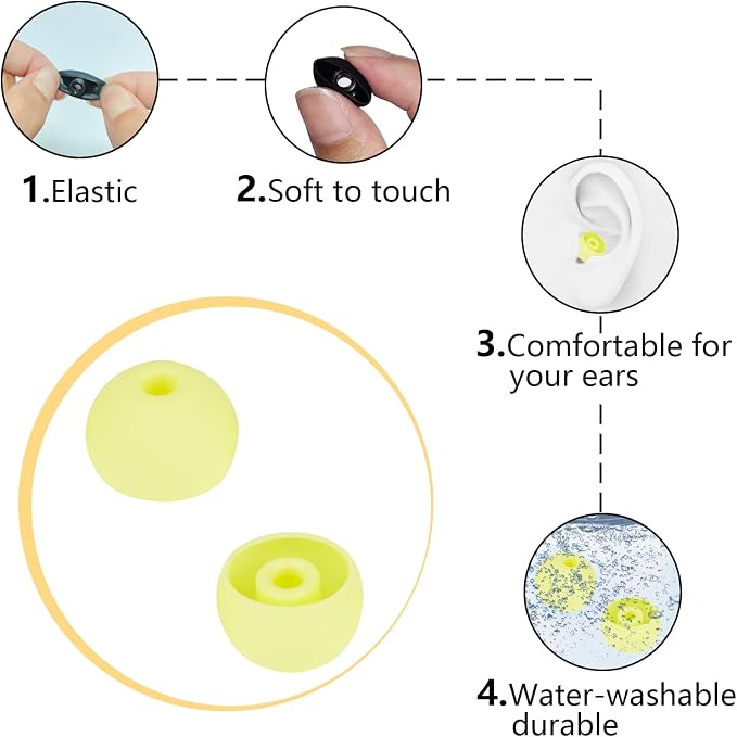 Replacement Earbud Tips Silicone Eartips Compatible - Image 6