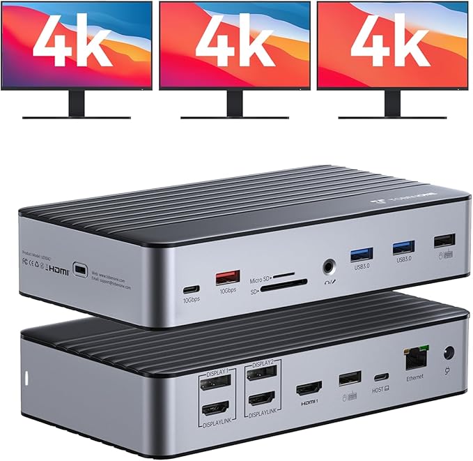 TobenONE DisplayLink Docking Station 3 Monitors by TobenONE