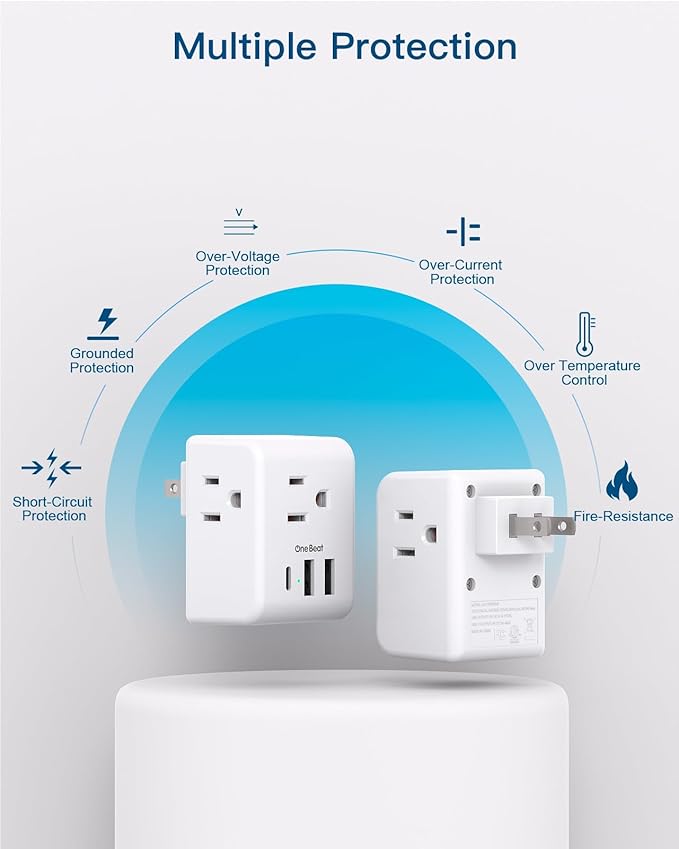2 Pack US to Japan Plug Adapter, 2 Prong to 3 Prong Outlet Adapter - Image 7