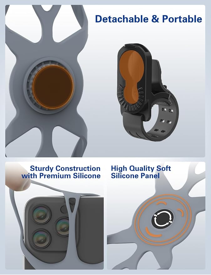 Bike Phone Mount Holder, Detachable Bicycle- 360° Rotatable, Cell Phone Mount - Image 6