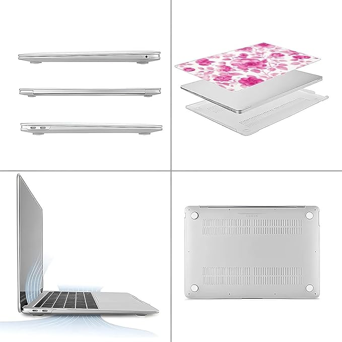 Compatible with MacBook Air 13.3 13.6 Inch Case 2022 2021 2020 2019 Plastic - Image 3