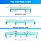 Dual Monitor Stand for Desk, Metal Computer Stand, Desk Shelf Riser, Desktop - Image 4