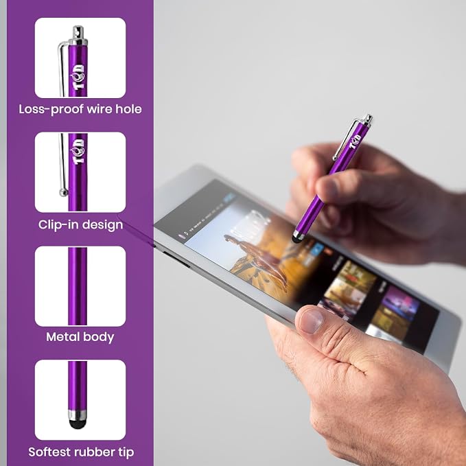 TCD 10 Pack Stylus Pen for Touch Screen, Universal Capacitive Digital Stylus - Image 4