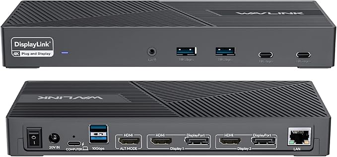 WAVLINK DisplayLink Docking Station Triple Monitor 4K@60Hz by WAVLINK%C2%AE