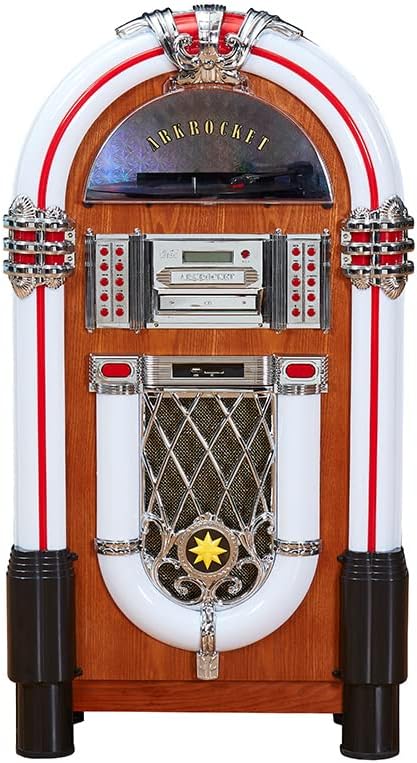 Arkrocket Taurus II Mid-Size Jukebox Entertainment Center Bluetooth Vinyl - Image 2