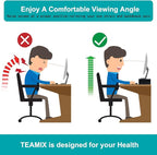 TEAMIX 20 inch Monitor Riser, Sturdy Wood Desktop Riser - Image 5