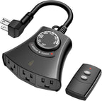HBN Outdoor Light Timer with Remote Control, Waterproof Light Sensor Timer by HBN