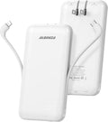 Alongza Portable Charger Built-in Cables and AC Wall Plug, Slim Fast Charging by Alongza