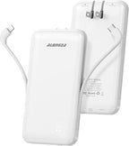 Alongza Portable Charger Built-in Cables and AC Wall Plug, Slim Fast Charging by Alongza