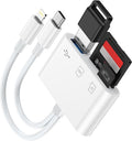 SD Card Reader for iPhone/iPad/Mac, USB C and Lightning Dual Port Memory Card by iPhoneCables