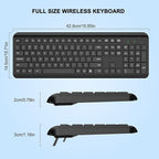 EDJO Wireless Keyboard, 2.4G Full-Sized Cordless USB Silent Computer Keyboard - Image 8
