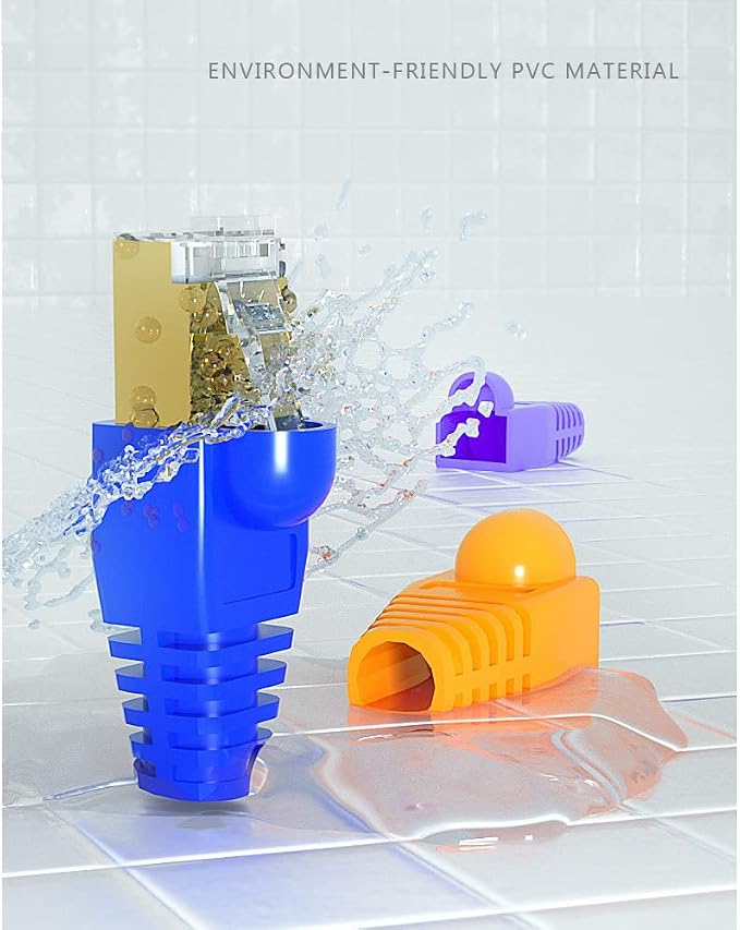 50 Pcs Cat5 Cat5E Cat6 Strain Relief Boot, RJ45 Plug Connector Cover Modular - Image 3