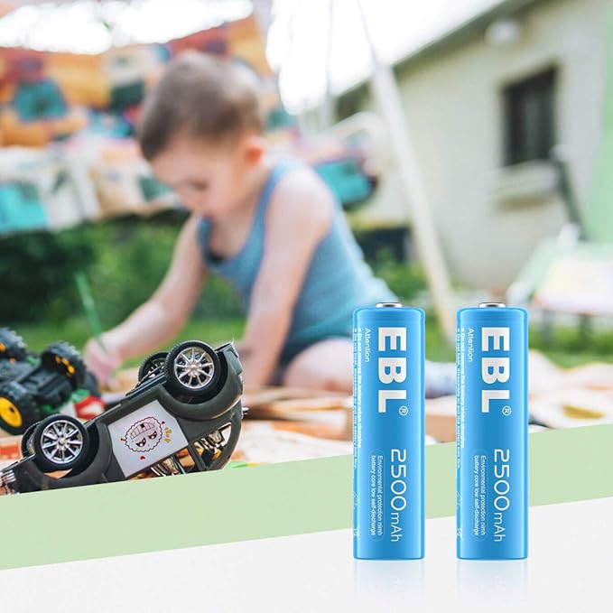 EBL AA Rechargeable Battery 10 Pack 2500mAh Ni-MH Double A Pre-Charged - Image 7