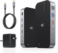 Laptop Docking Station, 16 in 1 Docking Station USB C Docking Triple Monitor by LIONWEI