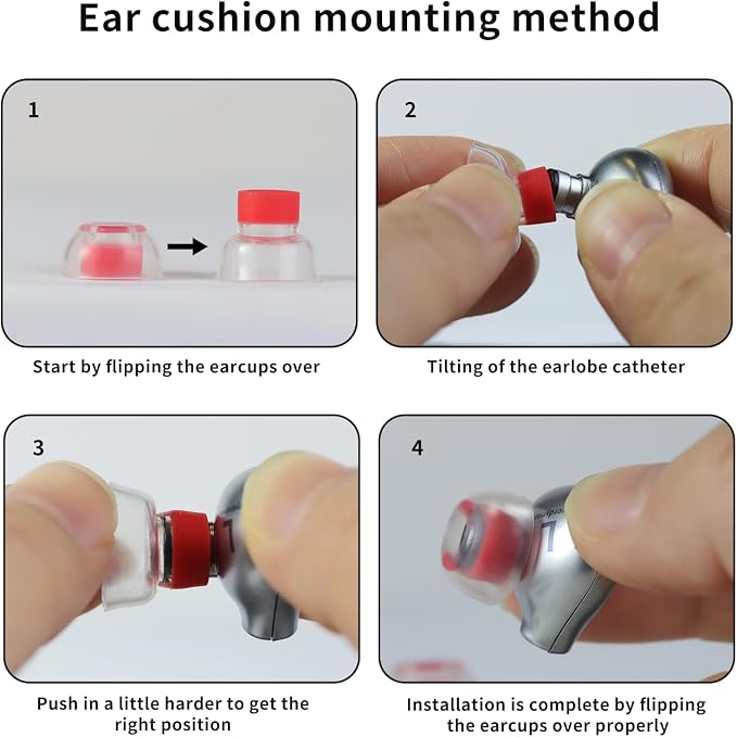 OKCSC 2 Pieces Soft Liquid Silicone Replacement Eartips, Breathable Eartips - Image 7