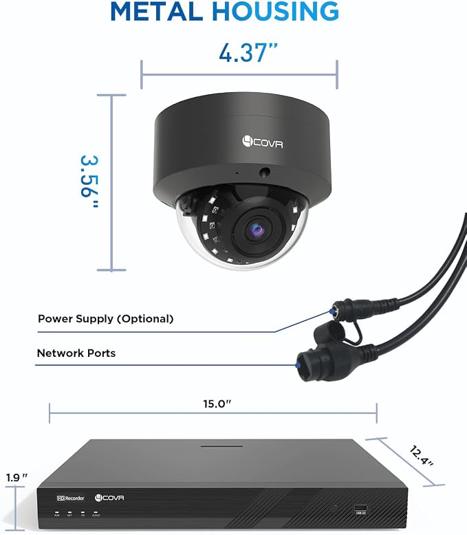 4COVR Commercial Security Camera System 4K PoE, 16 Channel NVR 4TB HDD - Image 9