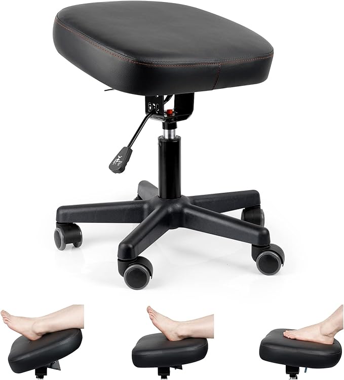 Footrest Stool Under Desk Adjustable Height and Tilt Angle Footrest Ottoman by Lilithye