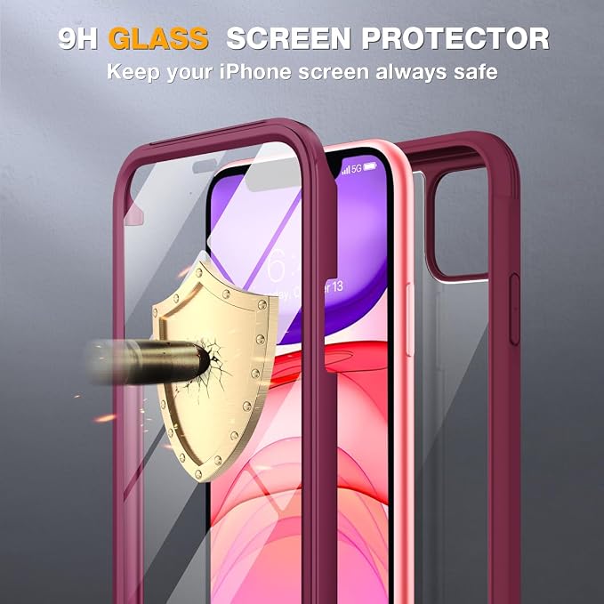 Miracase Glass Series for iPhone 11 Case 6.1 inch, Upgraded Full-Body Rugged - Image 3