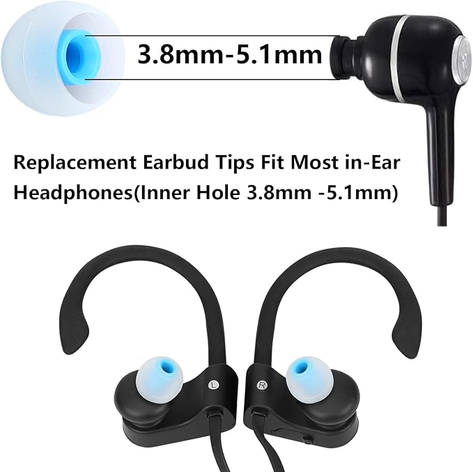 Silicone Replacement Earbud Tips Earbud Covers Ear Tips Fit - Image 3