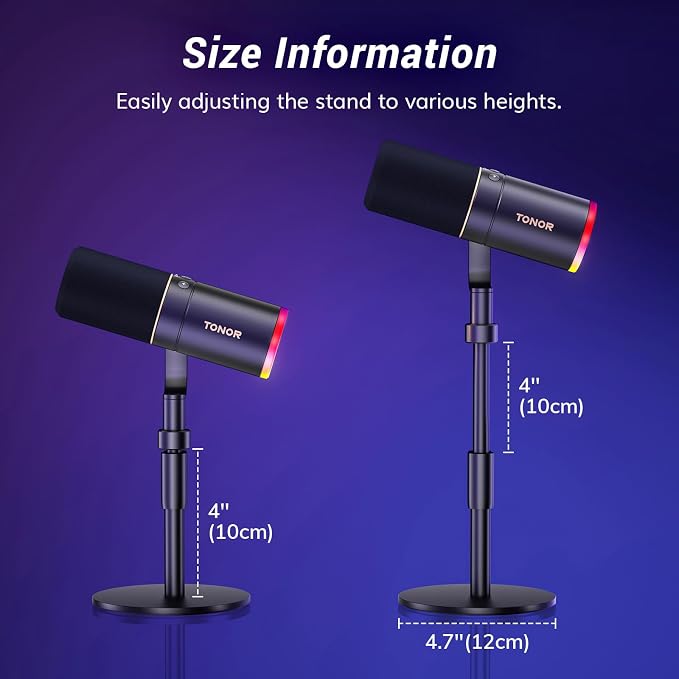 TONOR XLR/USB Gaming Mic, Dynamic Microphone - Image 8
