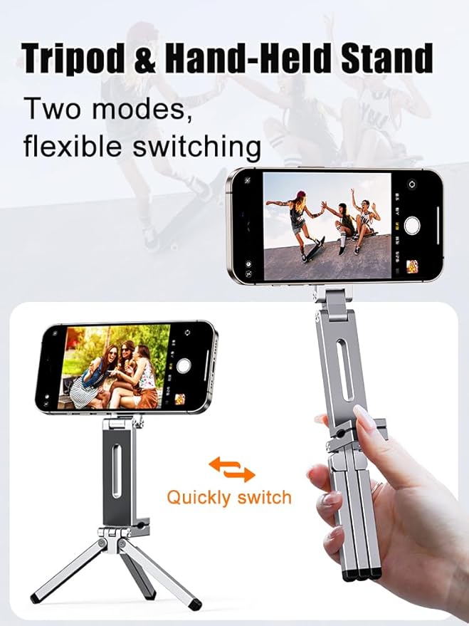 Magnetic Tripod for iPhone, Foldable and Triangular Fixing Airplane Travel - Image 4