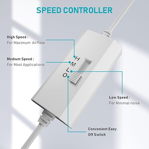 ANEXT, USB Fan, USB Computer Fan, Silent Fans - Image 3