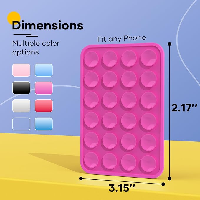 Silicone Phone Sticky Grip, Suction Phone Case Mount - Image 6