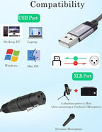 DUKABEL USB Microphone Cable, Upgraded XLR to USB-A Cable - Image 2