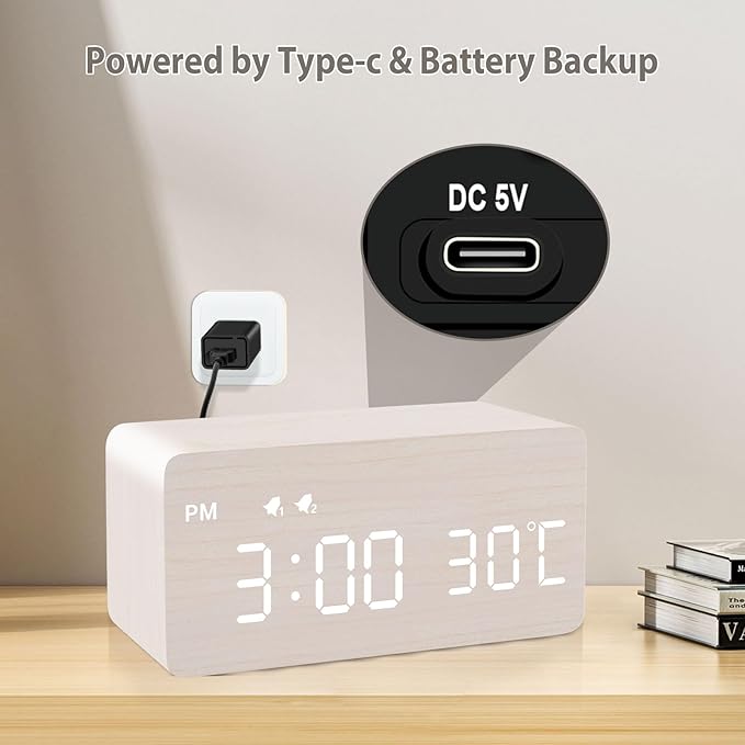 MOSITO Digital Wooden Alarm Clock - Image 6