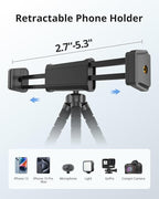 UBeesize Flexible Mini Phone Tripod, Portable and Adjustable Camera Stand Holder - Image 5
