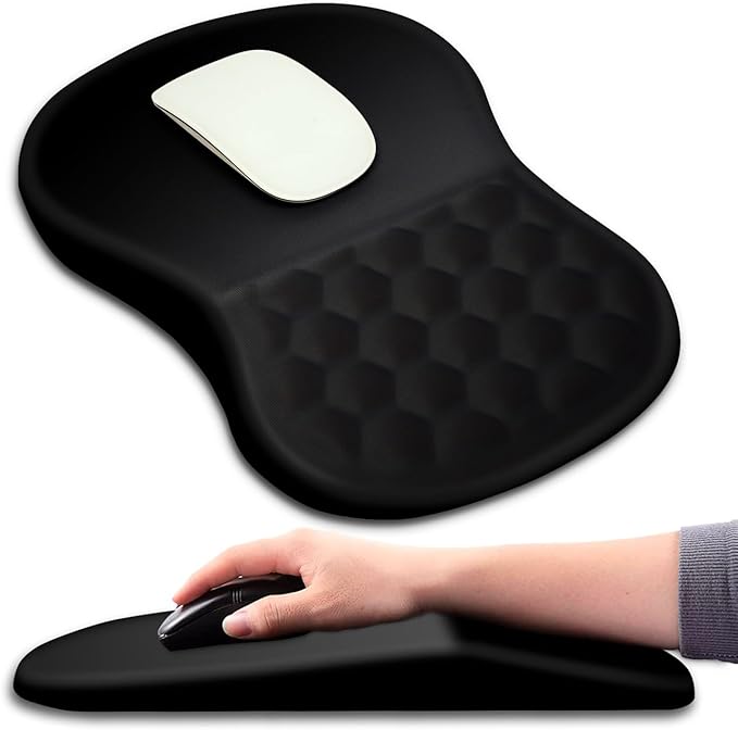 Mouse Pad Wrist Support, Ergonomic Mouse Pad by KUOSGM
