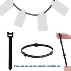 100 Pack Reusable Hook & Loop Cable Ties & Labels Kit - Image 3