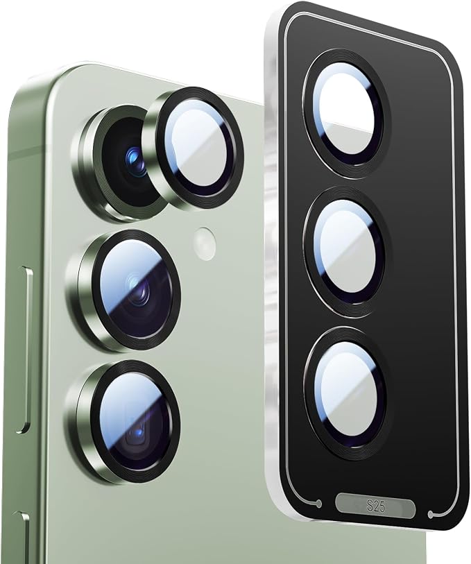 X-it Camera Lens Protector for Samsung S25, 9H Tempered Glass, Independent by X-it