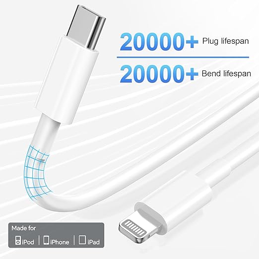 for iPhone 14 13 12 11 Fast Charger, 3 Pack 20W USB C Charger Block - Image 5