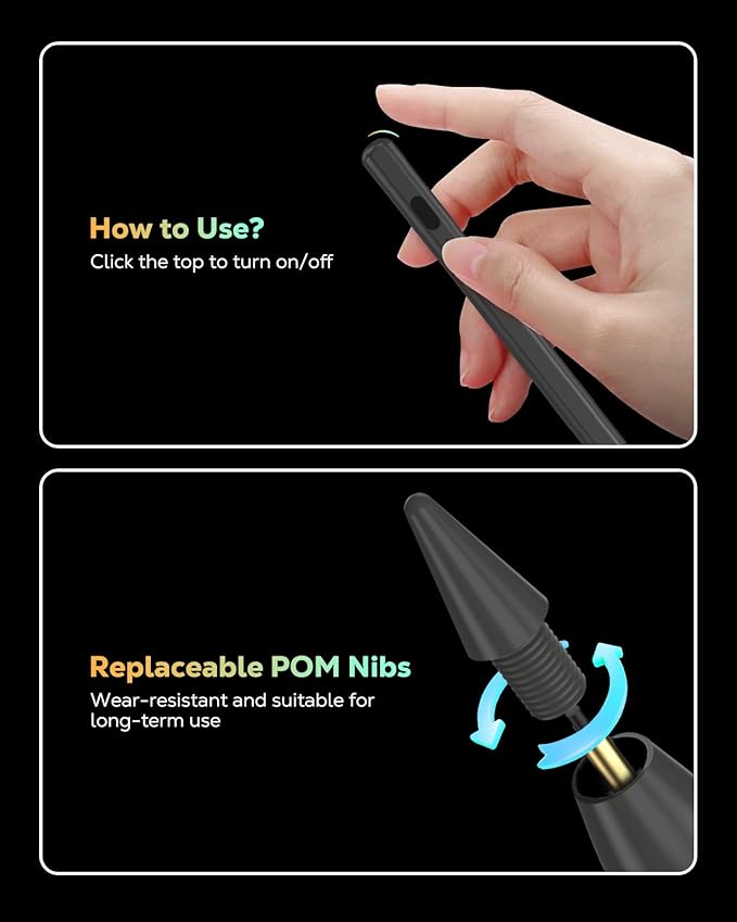 MoKo Pencil for iPad 11th 10th Gen, Stylus Pen for 2018-2025 Apple iPad - Image 7