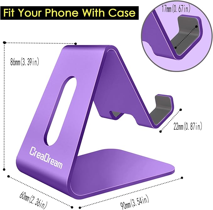 CreaDream Cell Phone Stand, Aluminum Desktop Stand Compatible - Image 5