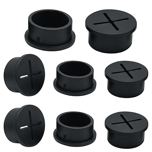 Desk Grommet, 3/4 in 20 mm Silicone Rubber Grommets, Flexible Wall Cord Pass by BOPOREAE