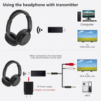 Wireless Bluetooth Headphone Over Ear, 3.5mm Audio Device, Wired and Wireless - Image 3